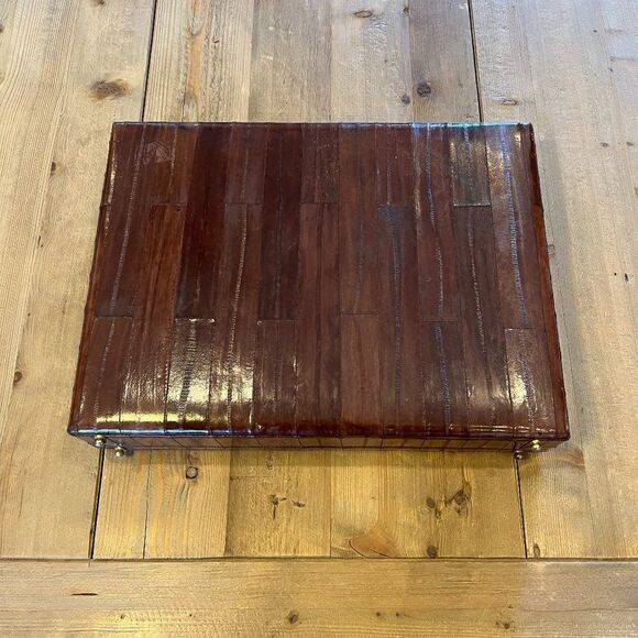 Vintage Eel Skin Briefcase - Picture 1 of 13